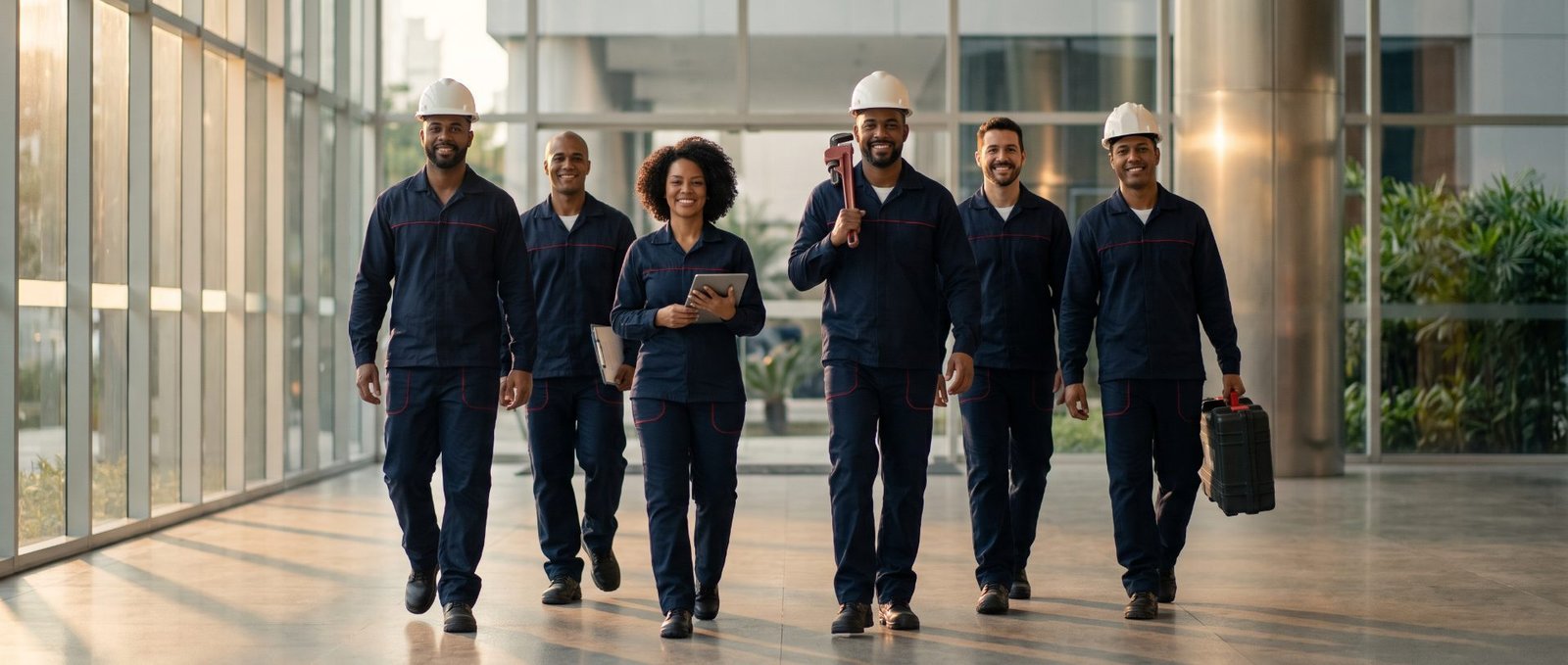 Equipe de facilities da Hertz em prédio corporativo em São Paulo